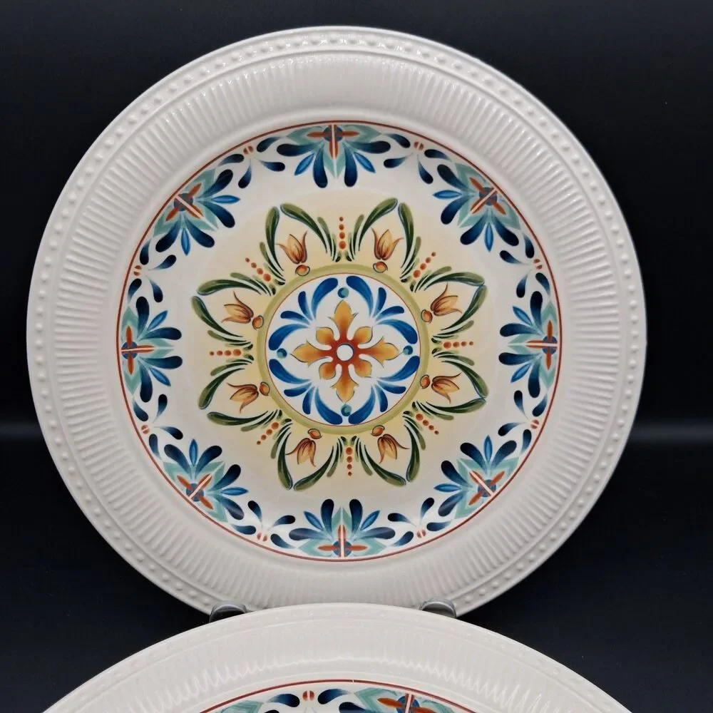 Pier 1 Imports Athena Ironstone Dinner Plates 11